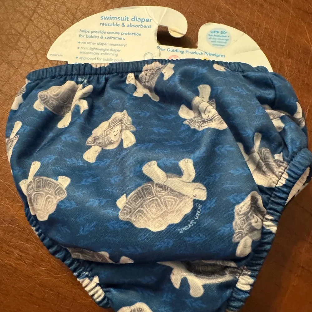 I Play by Green Sprouts Reusable Baby Tortoise Swim Diaper‎ Summer Vacation